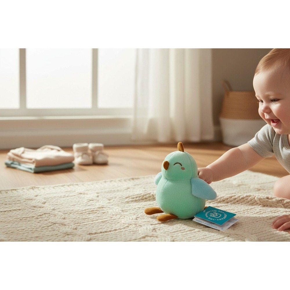 Manhattan Toy Robin's Egg Chick Baby Rattle OS Mint Green Brand New Plush Toy
